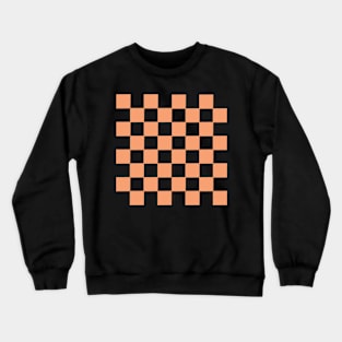 Peach Checker Pattern Crewneck Sweatshirt